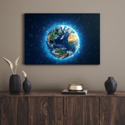 تابلو دکوراتیو مدرن کره زمین Planet Earth