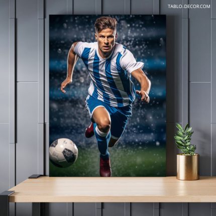 تابلو دکوراتیو مدرن فوتبالیست soccer player