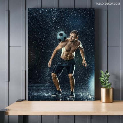 تابلو دکوراتیو مدرن فوتبالیست حرفه ای Professional football player