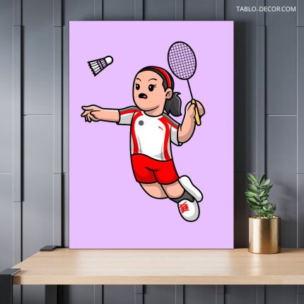 تابلو دکوراتیو مدرن دختر ورزشکار athletic girl