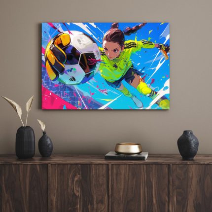 تابلو دکوراتیو مدرن دختر دروازه بان The goalkeeper's daughter