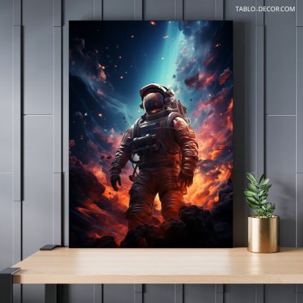 تابلو دکوراتیو مدرن فضانورد the astronaut