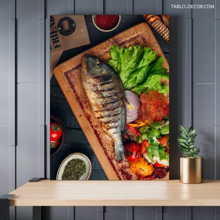تابلو ماهی لذیذ Delicious fish