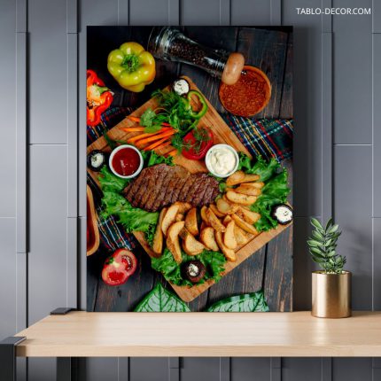 تابلو استیک لذیذ Delicious steak