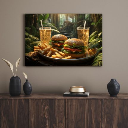 تابلو دکوراتیو برگر خوشمزه Delicious burger