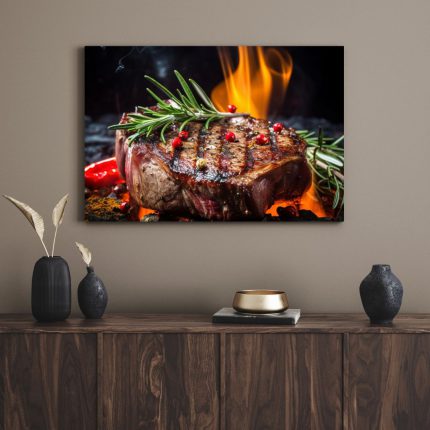 تابلو دکوراتیو استیک لذیذ Delicious steak