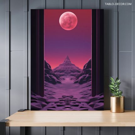 تابلو ماه صورتی pink moon