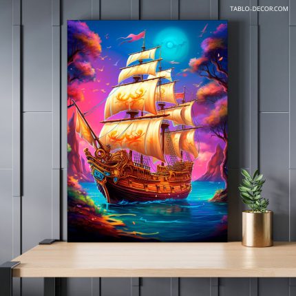 تابلو کشتی رنگی colored ship