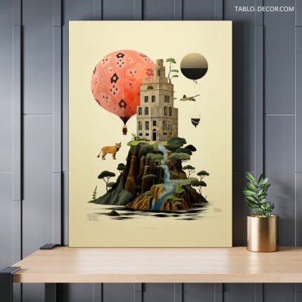 تابلو دکوراتیو هنر دیجیتال قلعه زیبا Beautiful castle