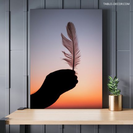 تابلو دکوراتیو مینیمال پر زیبا beautiful feather