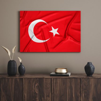 تابلو دکوراتیو پرچم ترکیه Flag of Türkiye
