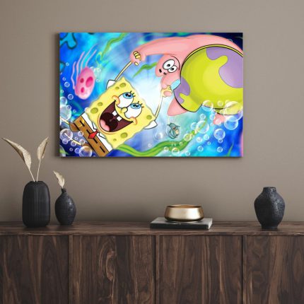 تابلو دکوراتیو کارتونی باب اسفنجی 5 Sponge Bob
