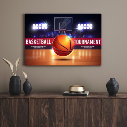 تابلو دکوراتیو ورزشی زمین بسکتبال Basketball Court