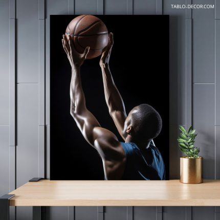 تابلو دکوراتیو ورزشی بازیکن بسکتبال basketball player