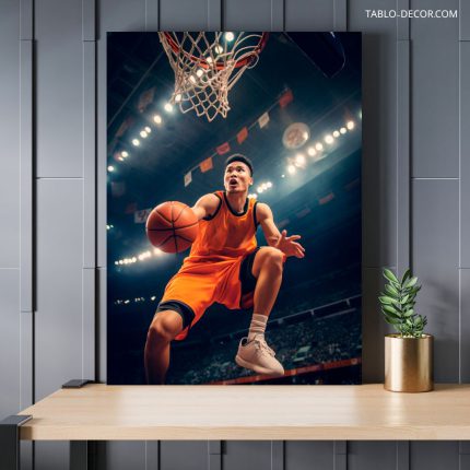 تابلو دکوراتیو ورزشی بازیکن بسکتبال basketball player
