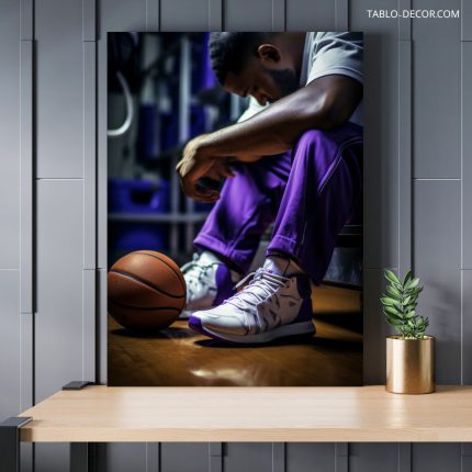 تابلو دکوراتیو ورزشی بازیکن بسکتبال basketball player