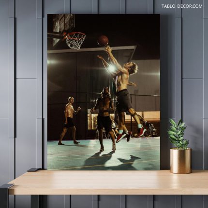 تابلو دکوراتیو ورزشی بازی بسکتبال basketball game