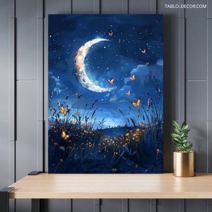 تابلو دکوراتیو فضایی ماه زیبا beautiful moon