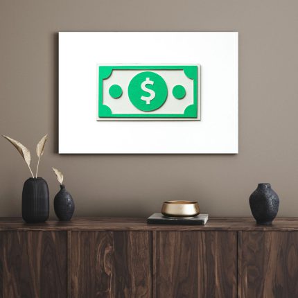 تابلو دکوراتیو مدرن دلار Dollar