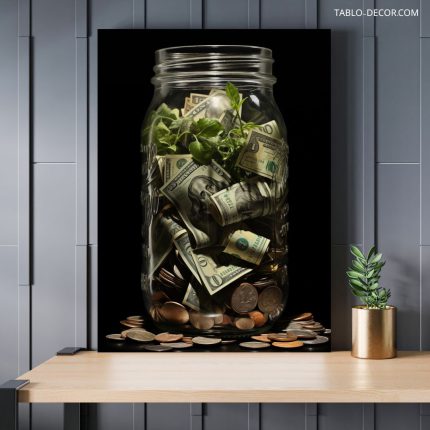 تابلو دکوراتیو مدرن دلار Dollar