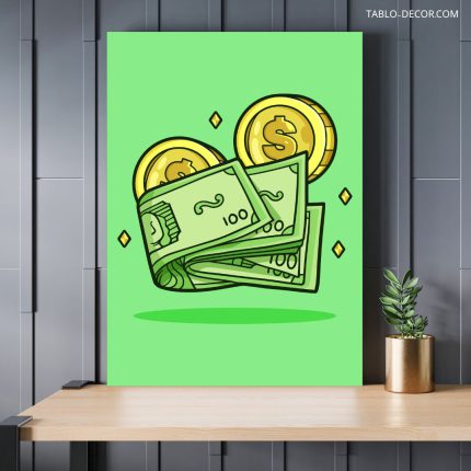تابلو دکوراتیو مدرن دلار Dollar