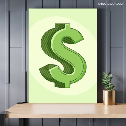 تابلو دکوراتیو مدرن دلار Dollar