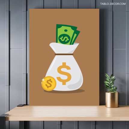 تابلو دکوراتیو مدرن دلار Dollar