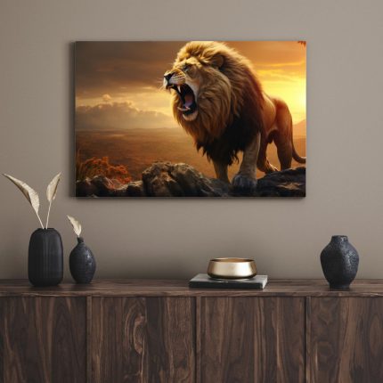 تابلو دکوراتیو مدرن شیر عصبی nervous lion nervous lion