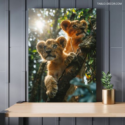 تابلو دکوراتیو مدرن توله شیر Lion cub
