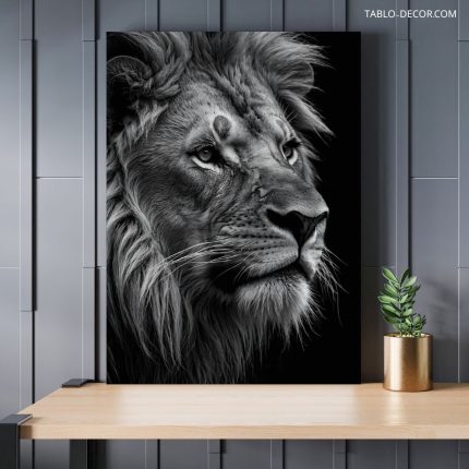 تابلو دکوراتیو مدرن شیر خشن fierce lion