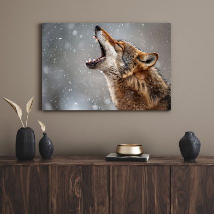 تابلو دکوراتیو حیوانات گرگ عصبی nervous wolf