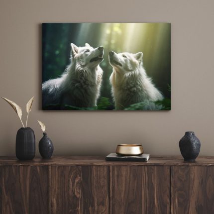 تابلو دکوراتیو حیوانات گرگ های زیبا Beautiful wolves