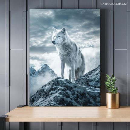 تابلو دکوراتیو حیوانات گرگ در سرما Wolf in the cold