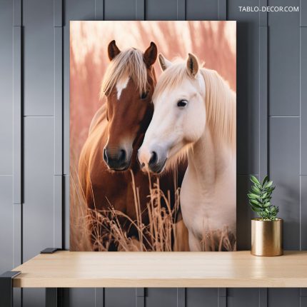 تابلو دکوراتیو حیوانات اسب های زیبا Beautiful horses