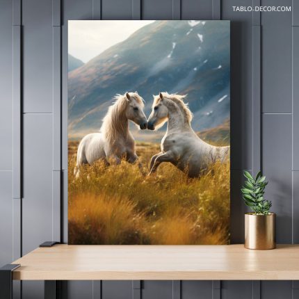 تابلو دکوراتیو حیوانات اسب های زیبا Beautiful horses
