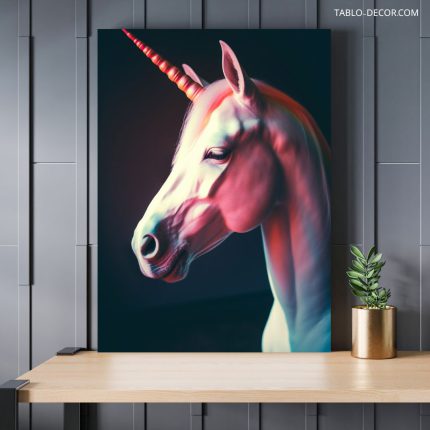 تابلو دکوراتیو حیوانات اسب صورتی pink horse