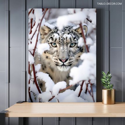 تابلو دکوراتیو حیوانات ببر در کوهستان Tiger in the mountains
