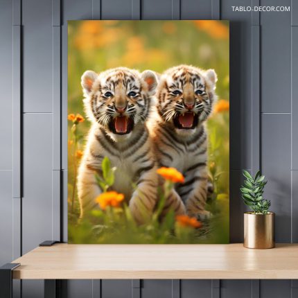 تابلو دکوراتیو حیوانات توله ببر tiger cub