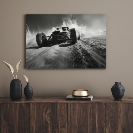 تابلو دکوراتیو مدرن ماشین سیاه و سفید Black and white car