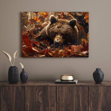 تابلو دکوراتیو حیوانات خرس خسته tired bear