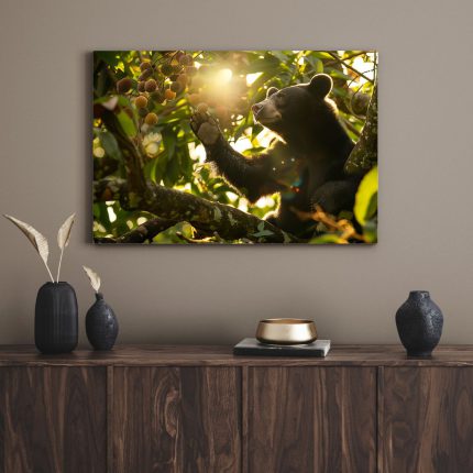 تابلو دکوراتیو حیوانات خرس مهربان kind bear
