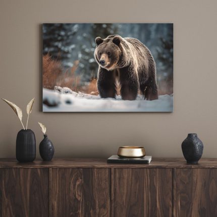 تابلو دکوراتیو حیوانات خرس خسته tired bear