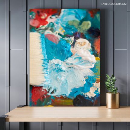 تابلو دکوراتیو آبستره رنگ آبی blue color