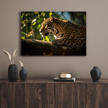 تابلو دکوراتیو حیوانات پلنگ تنها lone leopard
