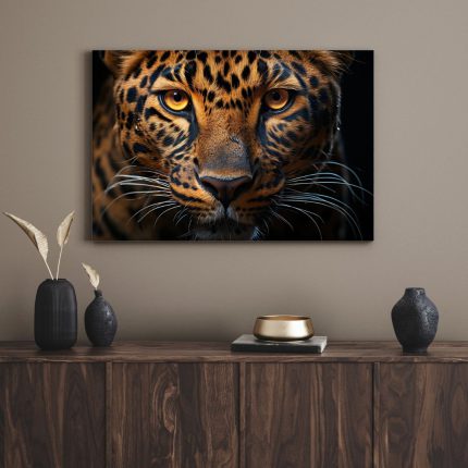 تابلو دکوراتیو حیوانات پلنگ خشمگین angry tiger