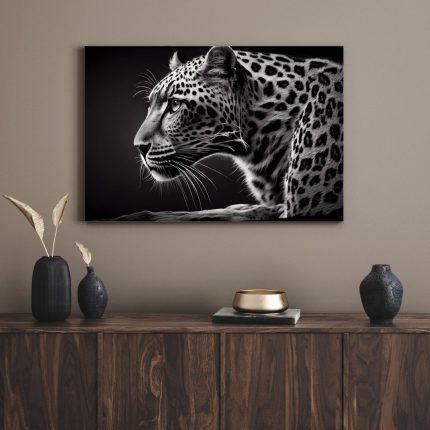 تابلو دکوراتیو حیوانات پلنگ تنها lone leopard