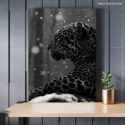 تابلو دکوراتیو حیوانات پلنگ خسته tired leopard