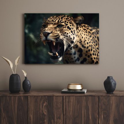 تابلو دکوراتیو حیوانات یوزپلنگ خشن fierce cheetah