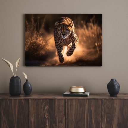 تابلو دکوراتیو حیوانات یوزپلنگ سریع Fast cheetah