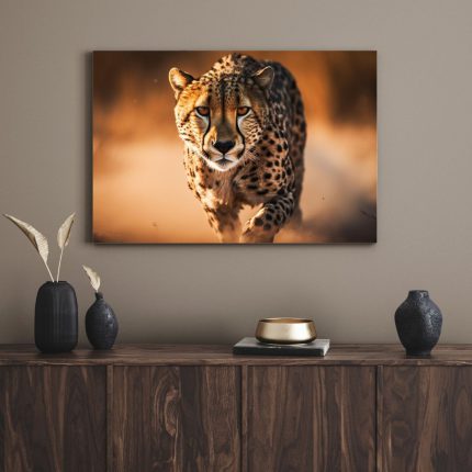 تابلو دکوراتیو حیوانات یوزپلنگ تنها A lone cheetah